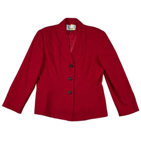 Kasper Wool Red Blazer | Size 12 - Picture 1 of 4